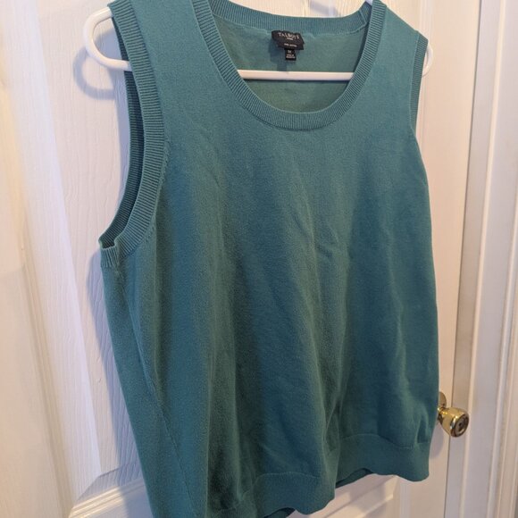Talbots teal sleeveless sweater vest - 1X - Picture 2 of 6